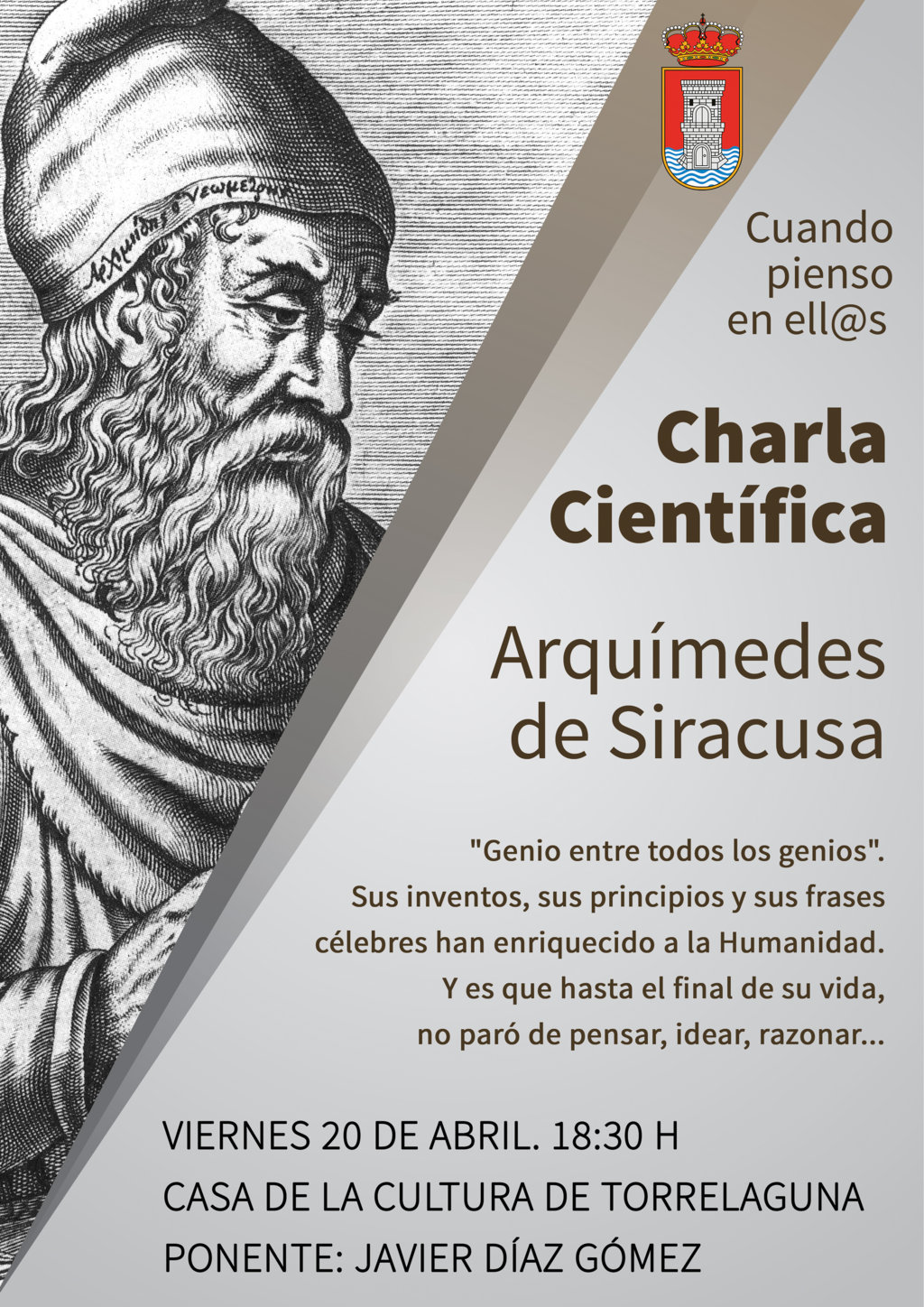 Viernes 20: Charla científica sobre Arquímedes | Ayuntamiento de Torrelaguna