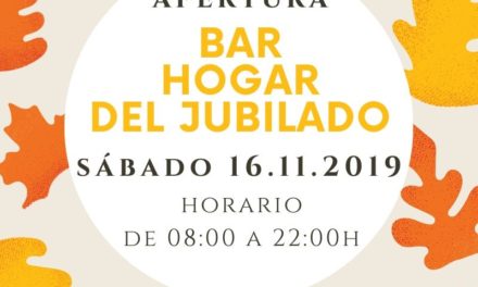 Apertura del Bar Hogar del jubilado
