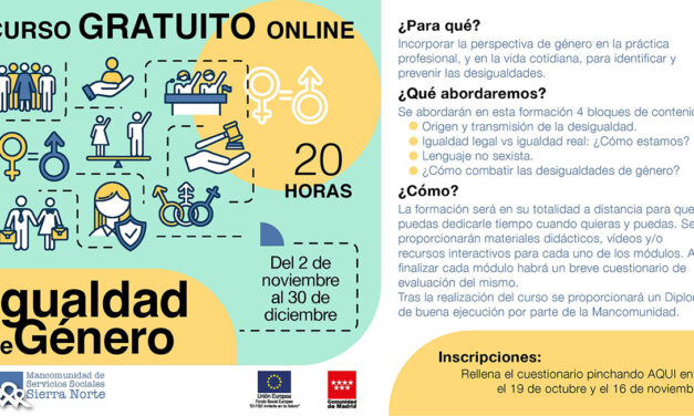 Curso gratuito de Igualdad de género
