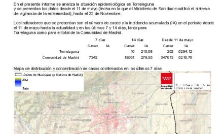 Situación epidemiológica de COVID-19 en Torrelaguna