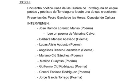 Programa de actividades previstas para el Día de la Poesía