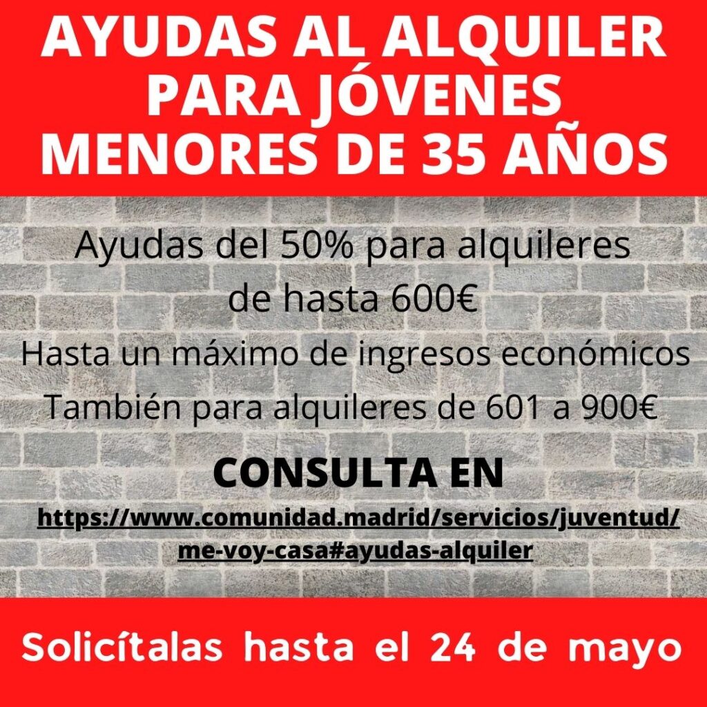 Ayudas al alquiler de viviendas 2021 para jóvenes de la Comunidad de ...