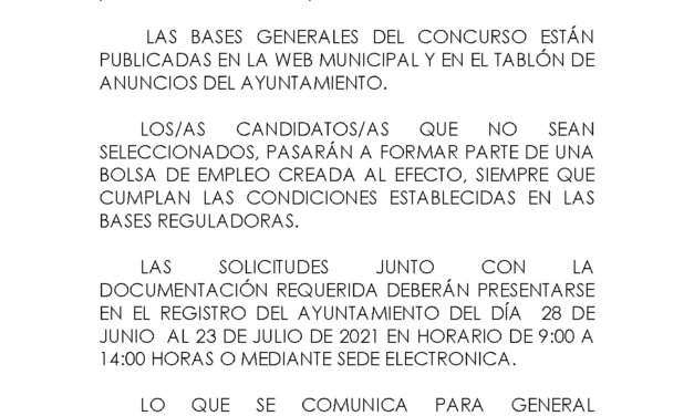 Oferta de empleo en el Ayuntamiento de Torrelaguna