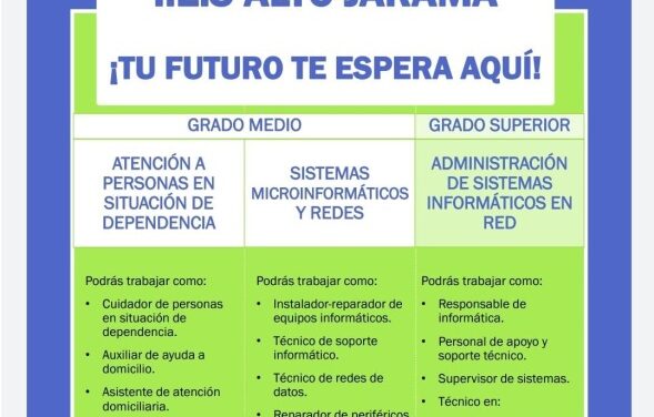 Nueva oferta formativa de IES Alto Jarama