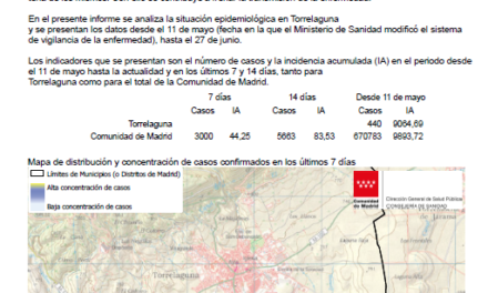 Informe Covid-19 en Torrelaguna a 29 de junio