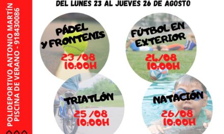 Vuelven los torneos deportivos de final de agosto con fuerza