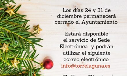 Horarios en navidad de algunos centros públicos