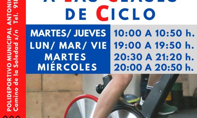 En febrero nuevos horarios de mañana para las clases de Ciclo, Zumba, Pilates y Entrenamiento Funcional