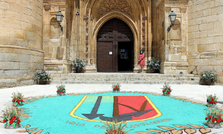 El próximo sábado 28 de mayo la Asociación de Alfombristas de Torrelaguna elaborará una Alfombra Floral a las puertas de la Catedral de la Almudena