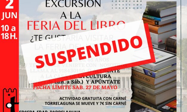 Suspendida excursión Feria del Libro