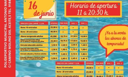 Apertura de la piscina de verano