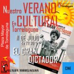 El lunes, 11 de julio, cine de verano en la Plaza: “El gran dictador”