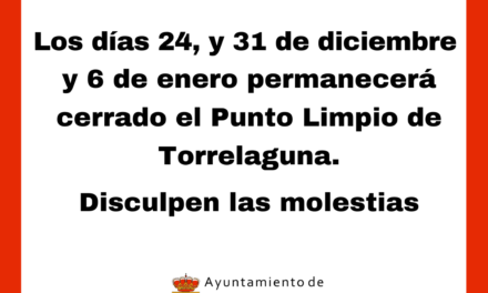 Horario del Punto Limpio en Navidad