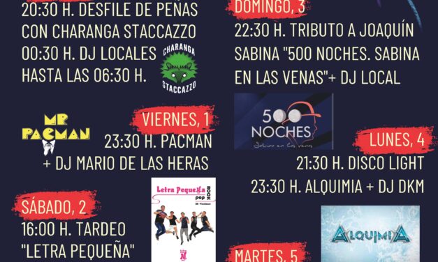 Eventos musicales Fiestas Torrelaguna 2023