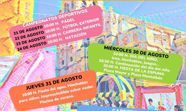 Actividades Infantiles Fiestas Patronales Torrelaguna’2023