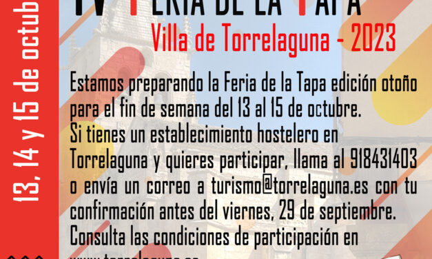 IV Feria de la Tapa de Villa de Torrelaguna, octubre 2023