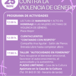 25 de noviembre Día Internacional Contra la Violencia de Género