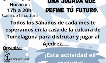 Ven a jugar al Ajedrez los sábados a la Casa de la Cultura