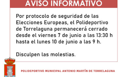 Aviso Informativo Cierre del Polideportivo