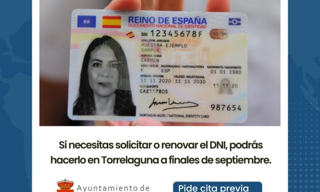 La unidad móvil de expedición del DNI vendrá a Torrelaguna a finales de septiembre