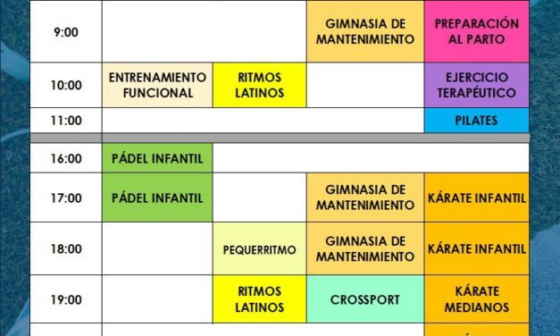 Parrilla Actividades Polideportivo Torrelaguna 2024-2025