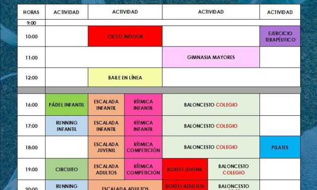 📢 Aviso importante – Cambio en la parrilla de actividades de los martes