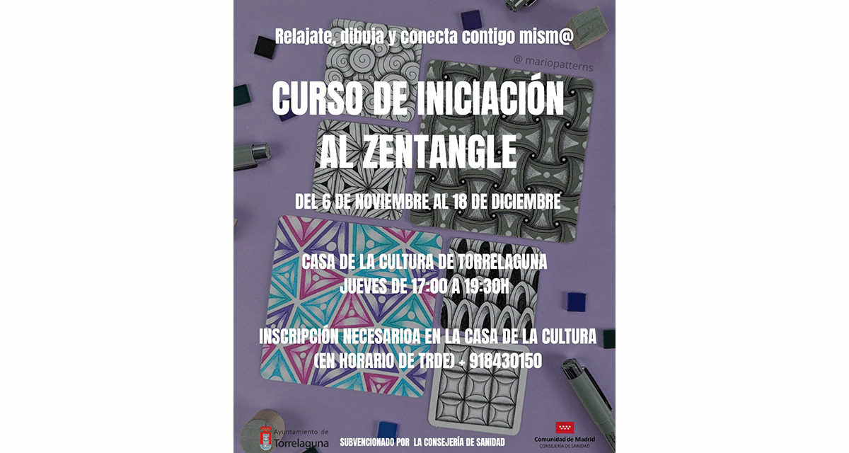 🌀 Curso de Iniciación al Zentangle en Torrelaguna