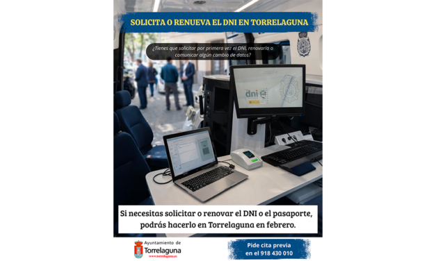 📣 ¡LA UNIDAD MÓVIL DE EXPEDICIÓN DEL DNI VENDRÁ A TORRELAGUNA EN FEBRERO! 🇪🇸