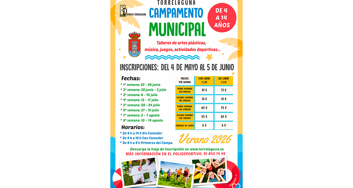 🌞 Campamento Municipal Torrelaguna – Verano 2026